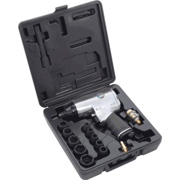 Impact Wrench Set 1/2" Drive (Includes Sockets & Case)